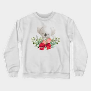 Cute Botanical Christmas Koala Crewneck Sweatshirt